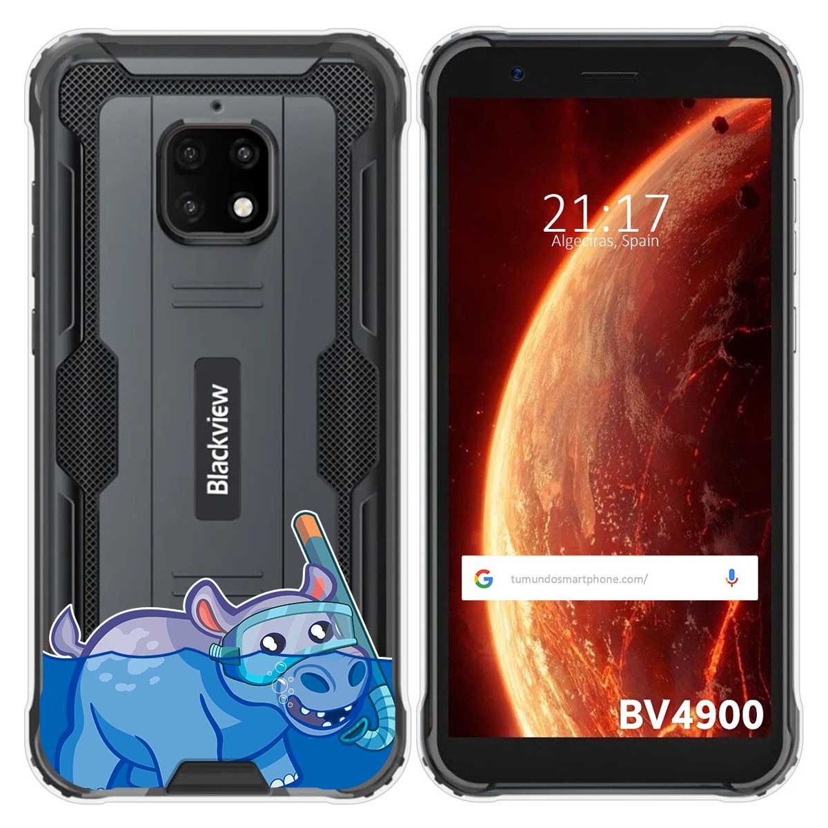 Funda Gel Transparente para Blackview BV4900 / BV4900 Pro diseño Hipo Dibujos