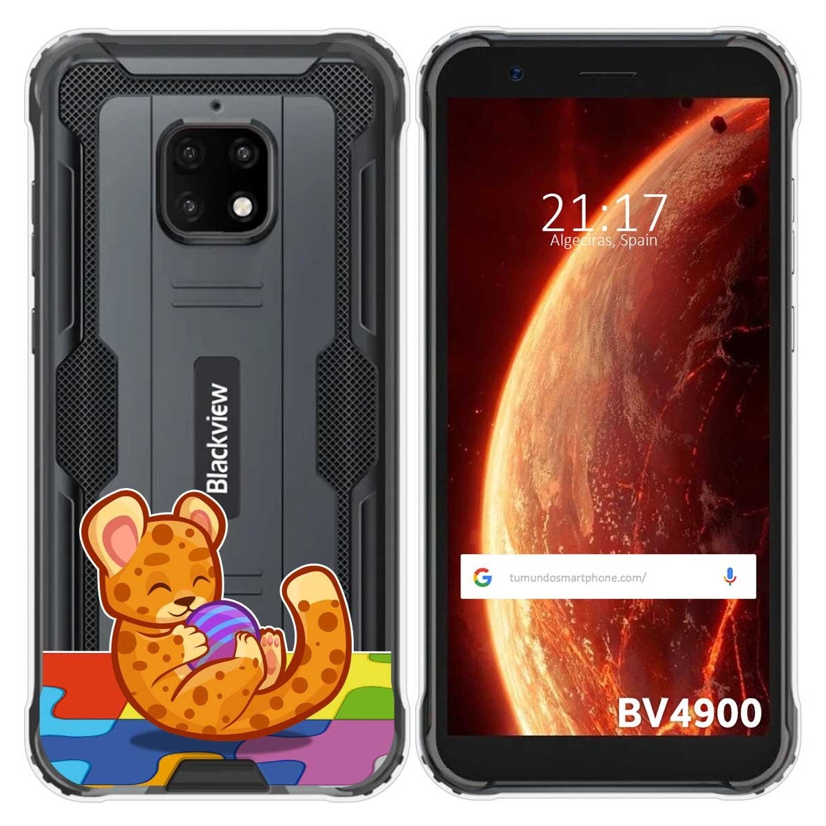 Funda Gel Transparente para Blackview BV4900 / BV4900 Pro diseño Leopardo Dibujos
