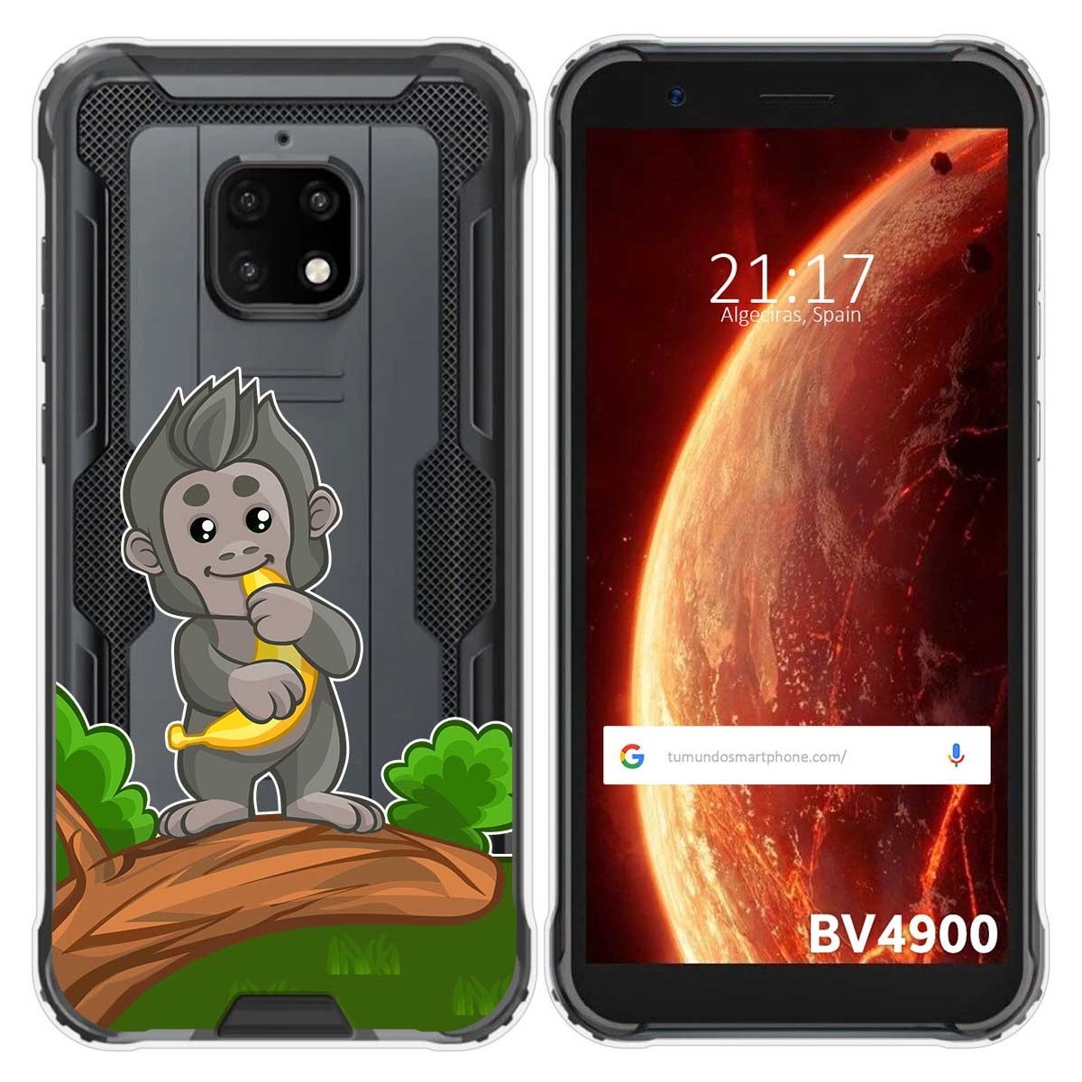 Funda Gel Transparente para Blackview BV4900 / BV4900 Pro diseño Mono Dibujos