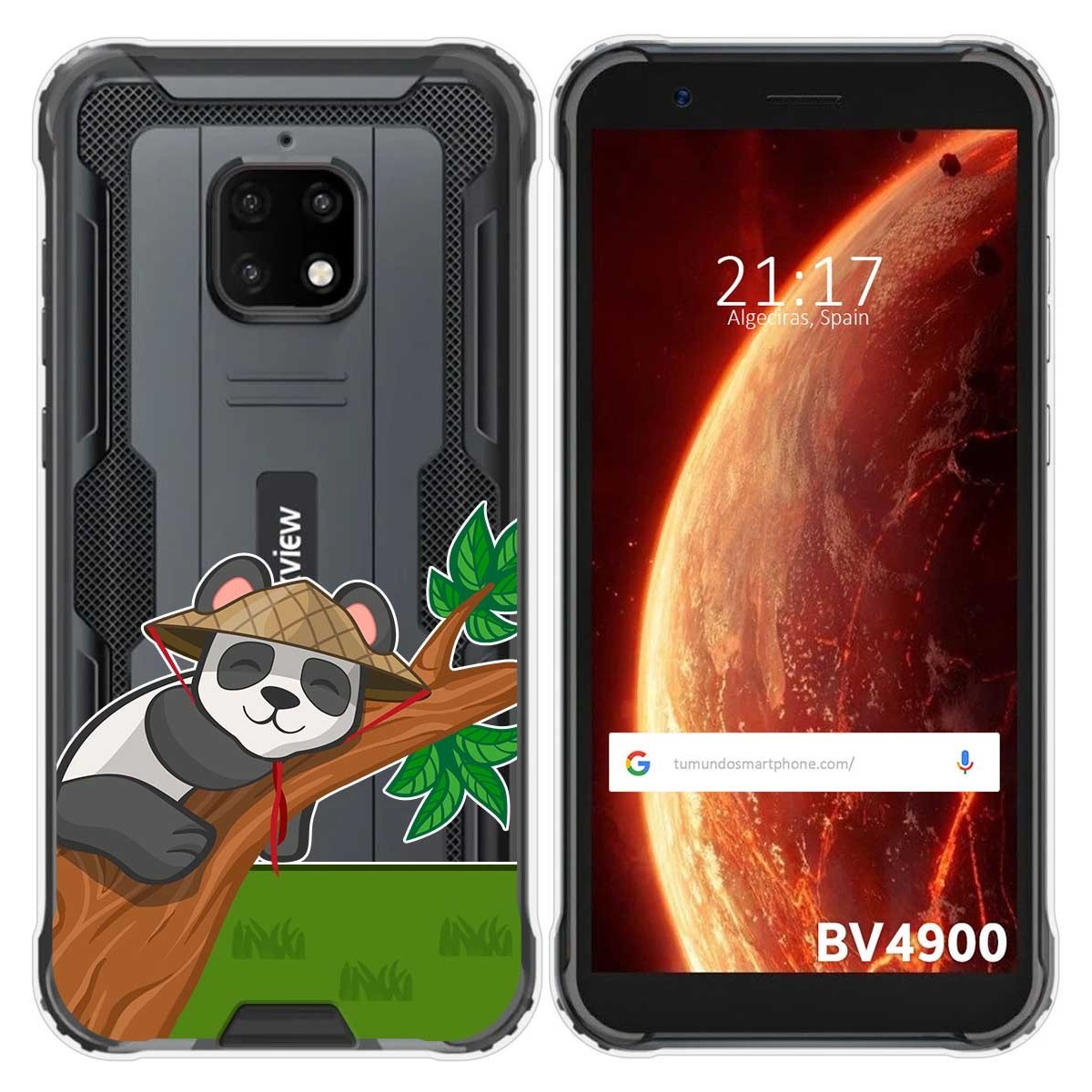Funda Gel Transparente para Blackview BV4900 / BV4900 Pro diseño Panda Dibujos