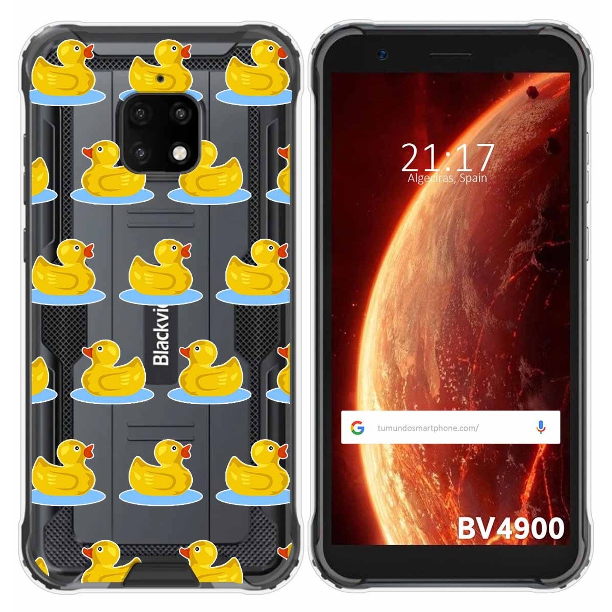 Funda Gel Transparente para Blackview BV4900 / BV4900 Pro diseño Pato Dibujos