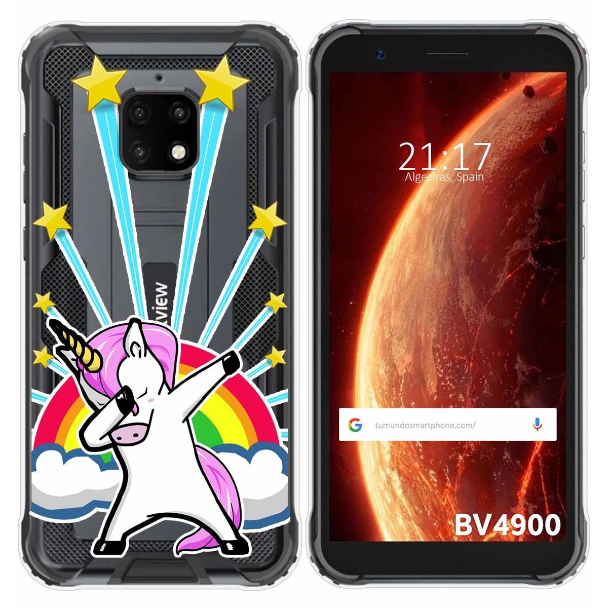 Funda Gel Transparente para Blackview BV4900 / BV4900 Pro diseño Unicornio Dibujos