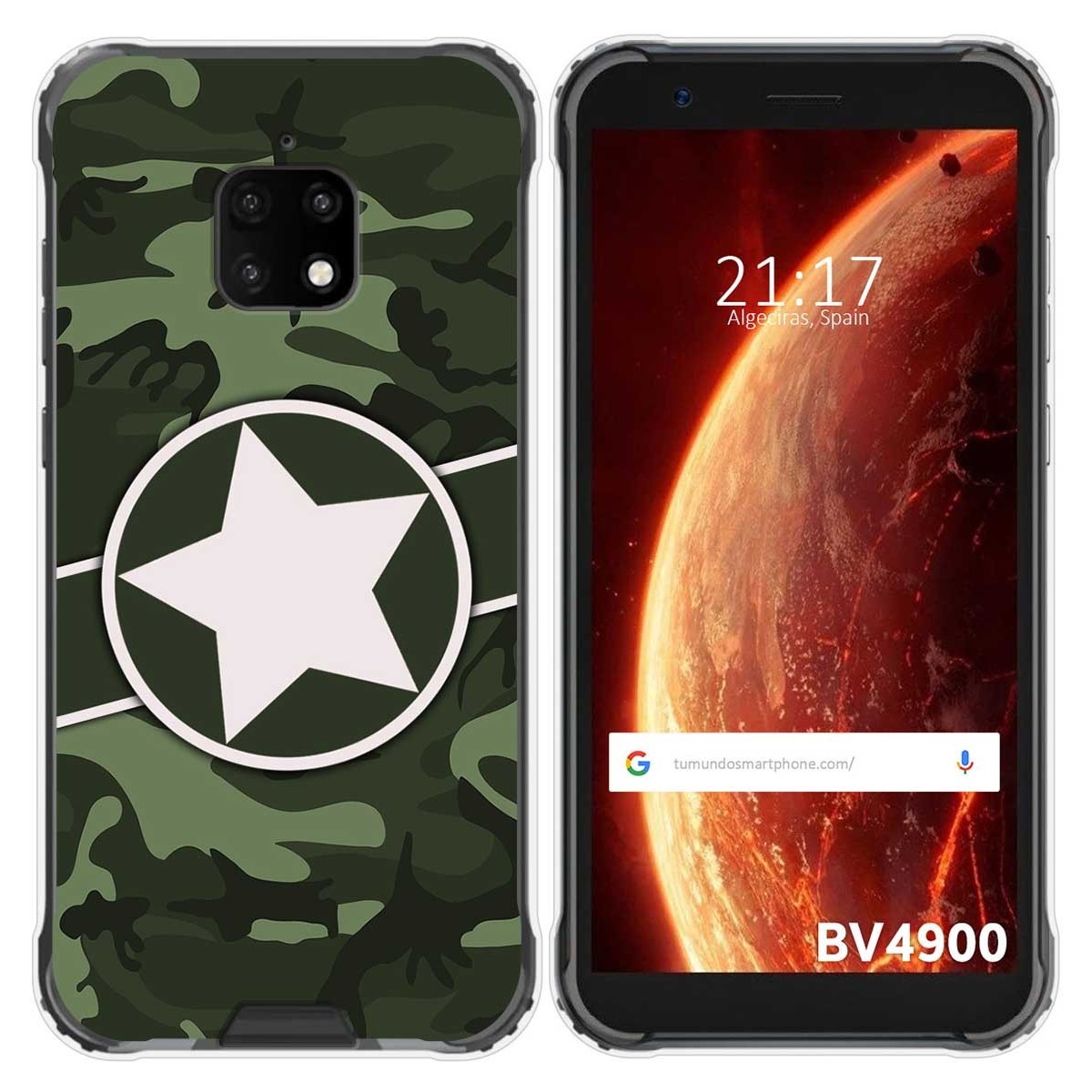 Funda Gel Tpu para Blackview BV4900 / BV4900 Pro diseño Camuflaje 01 Dibujos