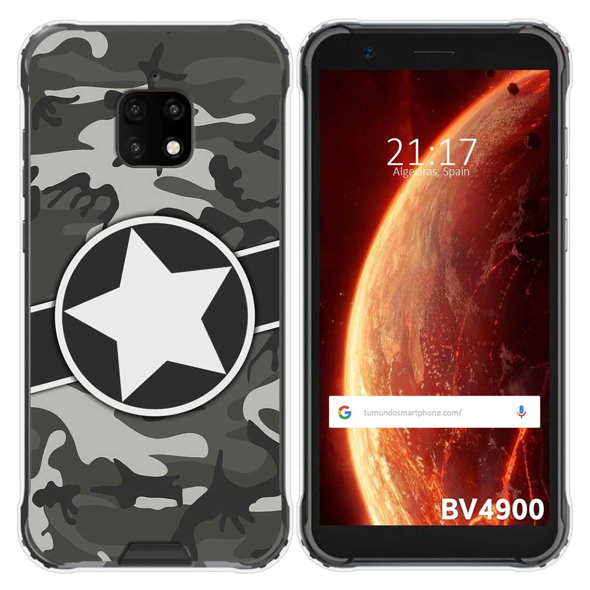 Funda Gel Tpu para Blackview BV4900 / BV4900 Pro diseño Camuflaje 02 Dibujos