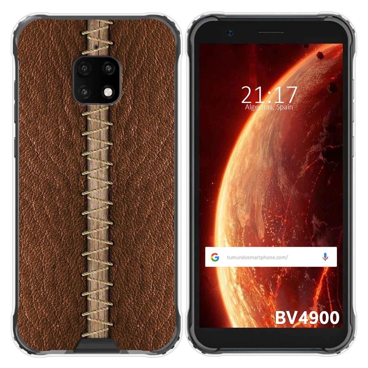 Funda Gel Tpu para Blackview BV4900 / BV4900 Pro diseño Cuero 01 Dibujos