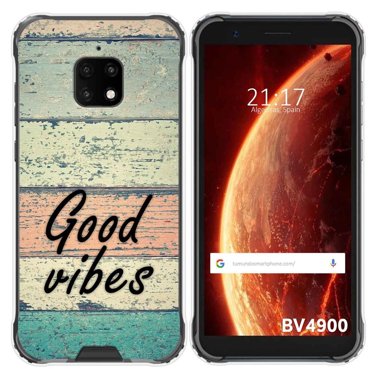 Funda Gel Tpu para Blackview BV4900 / BV4900 Pro diseño Madera 01 Dibujos