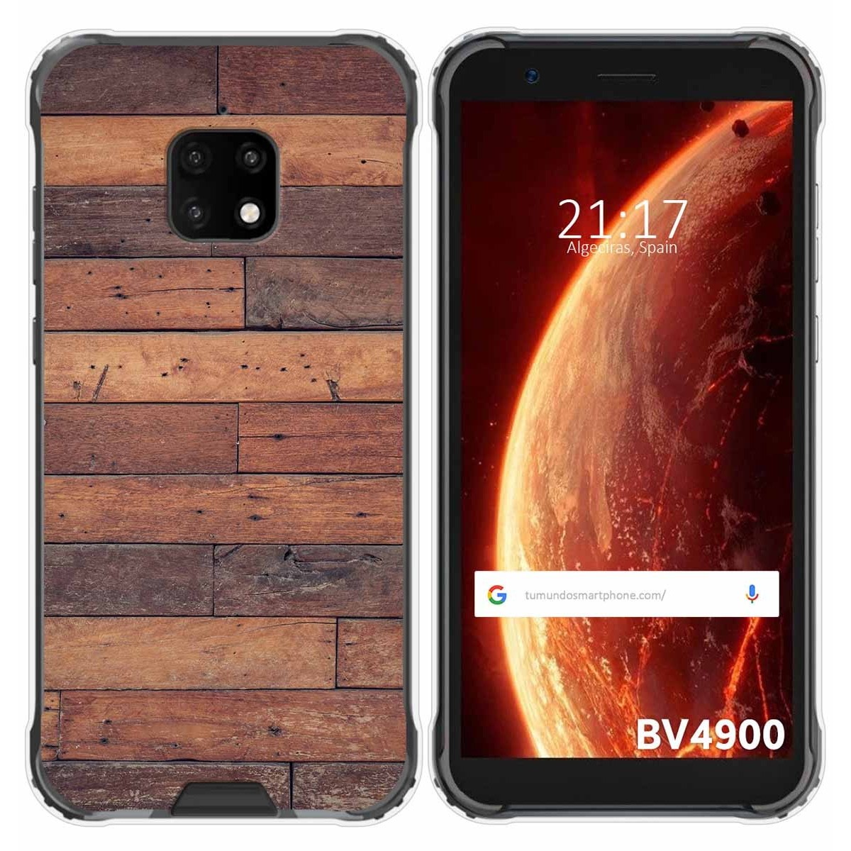 Funda Gel Tpu para Blackview BV4900 / BV4900 Pro diseño Madera 03 Dibujos