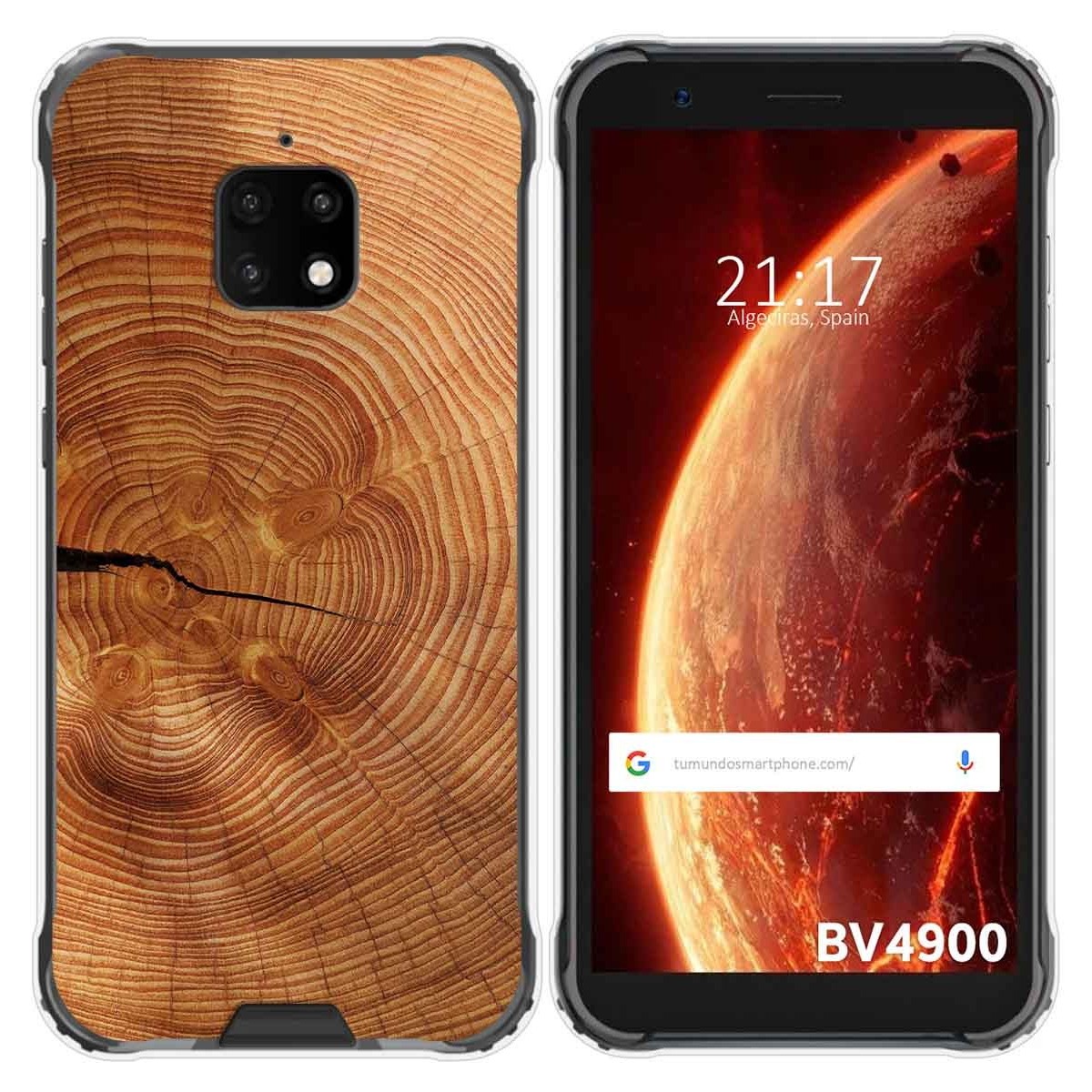 Funda Gel Tpu para Blackview BV4900 / BV4900 Pro diseño Madera 04 Dibujos