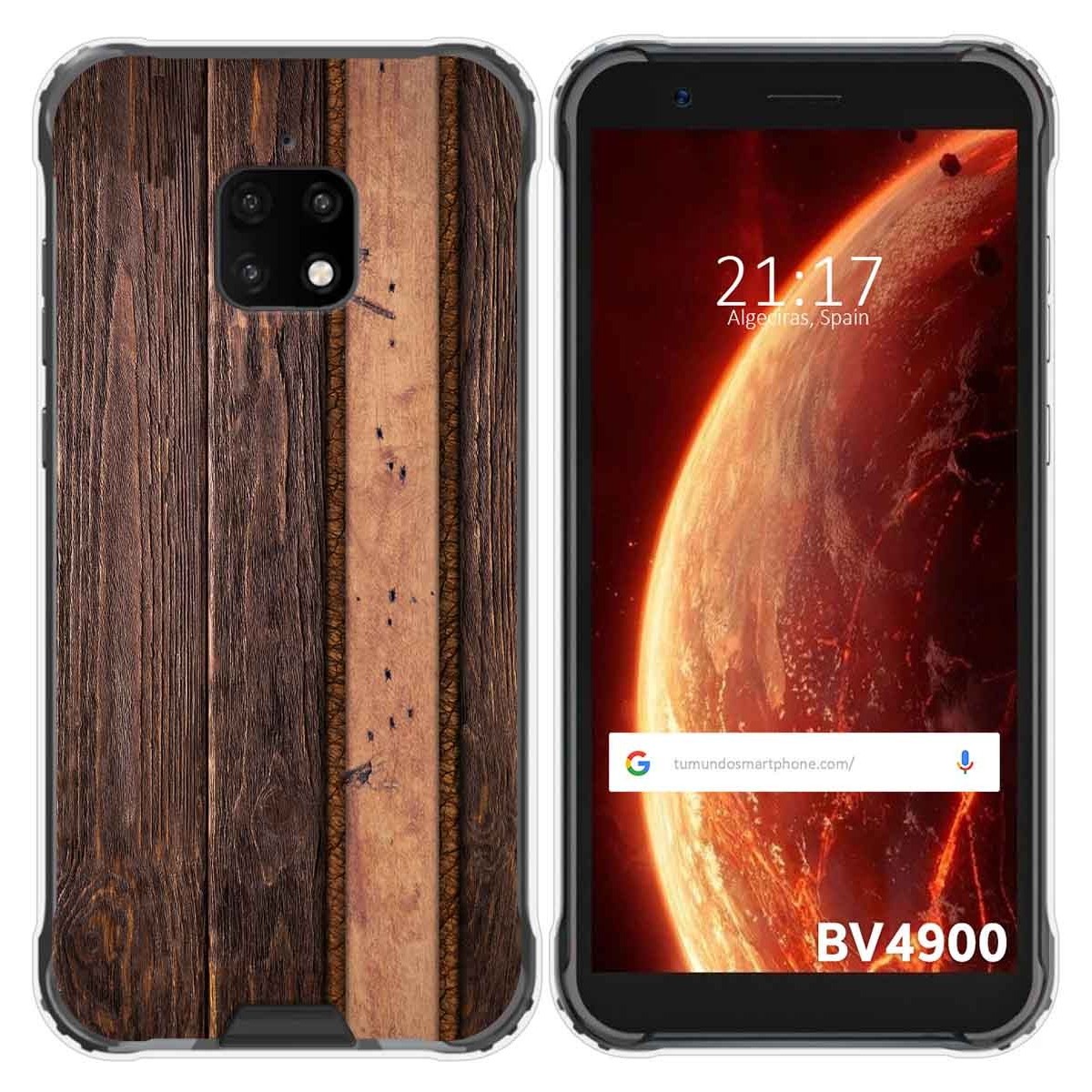 Funda Gel Tpu para Blackview BV4900 / BV4900 Pro diseño Madera 05 Dibujos