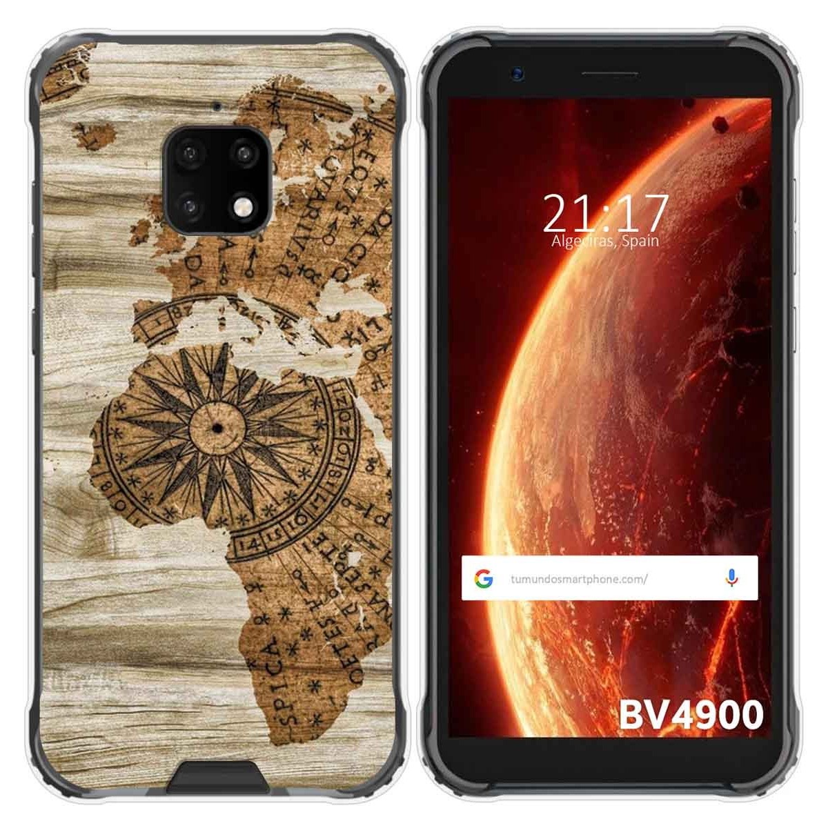 Funda Gel Tpu para Blackview BV4900 / BV4900 Pro diseño Madera 07 Dibujos
