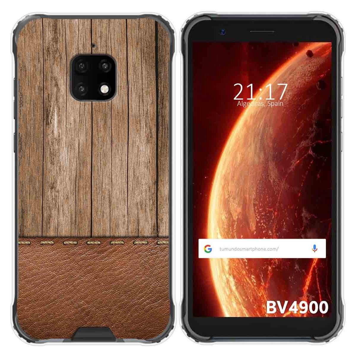 Funda Gel Tpu para Blackview BV4900 / BV4900 Pro diseño Madera 09 Dibujos