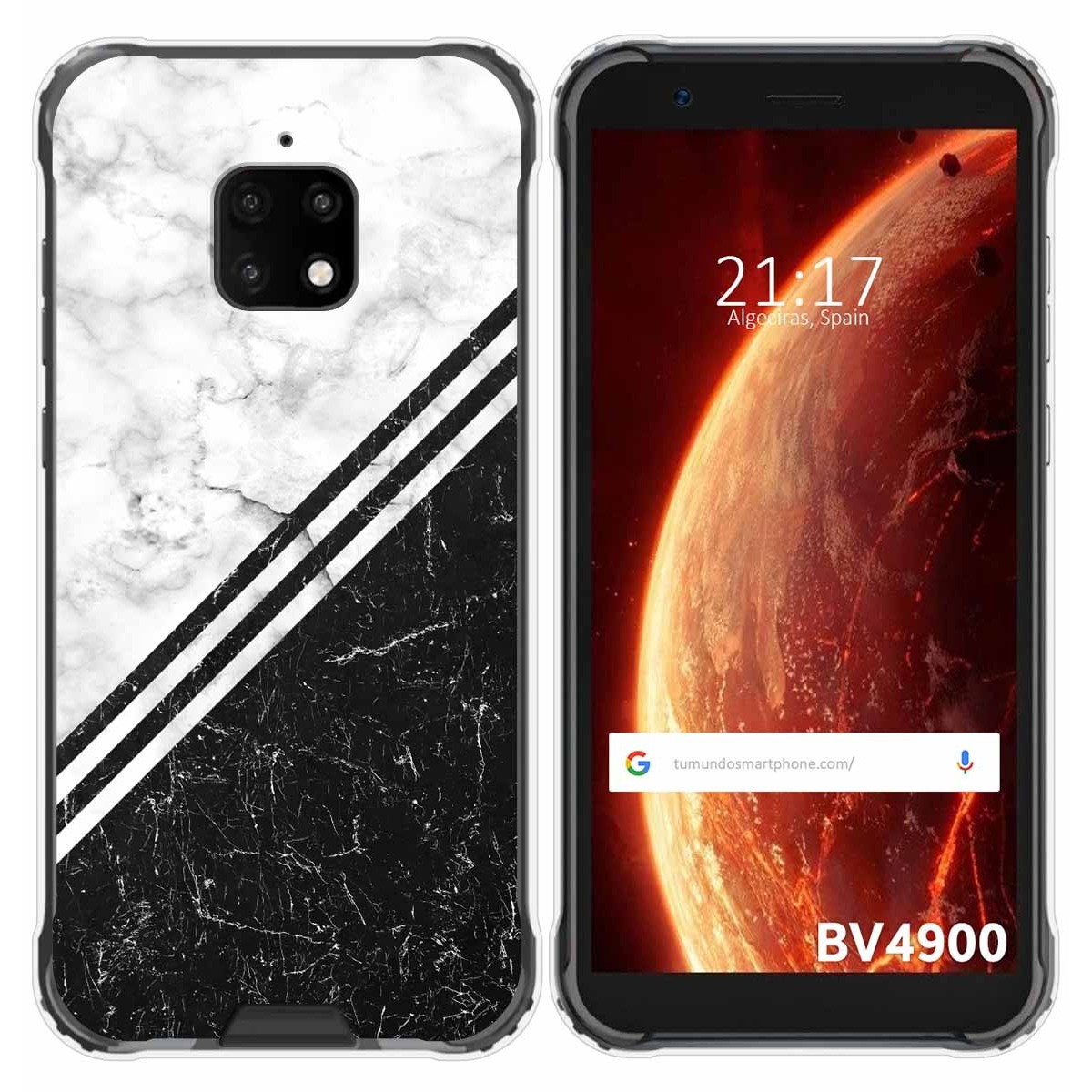 Funda Gel Tpu para Blackview BV4900 / BV4900 Pro diseño Mármol 01 Dibujos