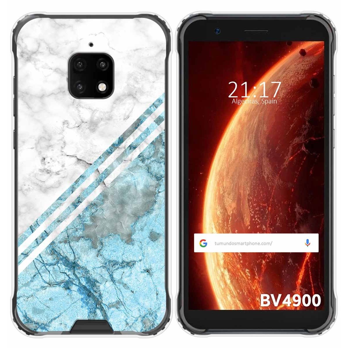 Funda Gel Tpu para Blackview BV4900 / BV4900 Pro diseño Mármol 02 Dibujos