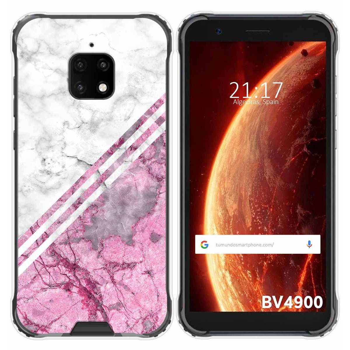 Funda Gel Tpu para Blackview BV4900 / BV4900 Pro diseño Mármol 03 Dibujos