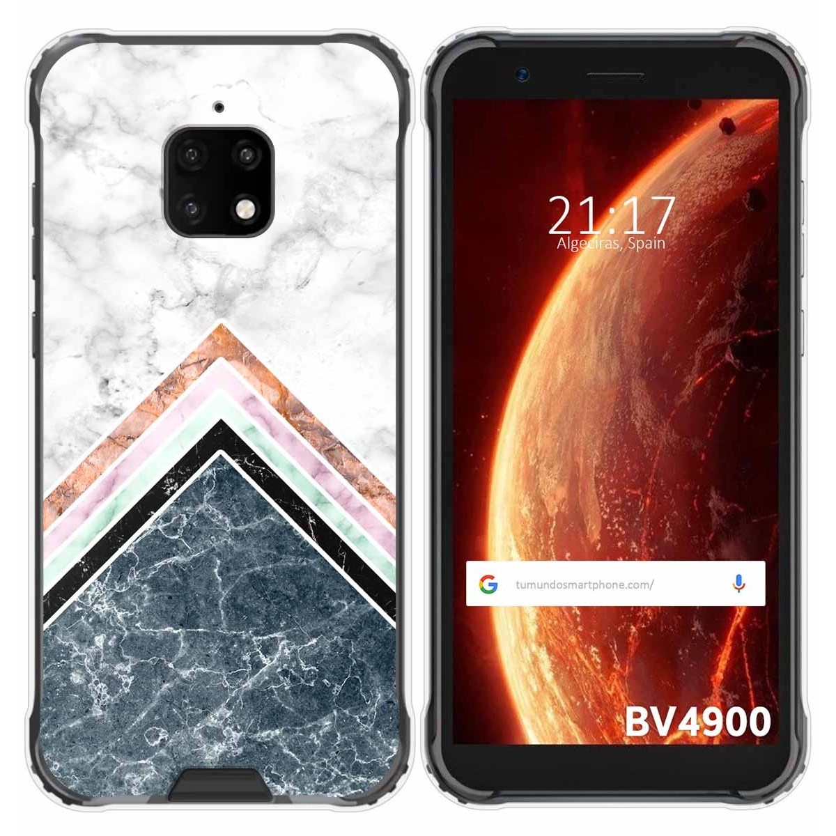 Funda Gel Tpu para Blackview BV4900 / BV4900 Pro diseño Mármol 05 Dibujos
