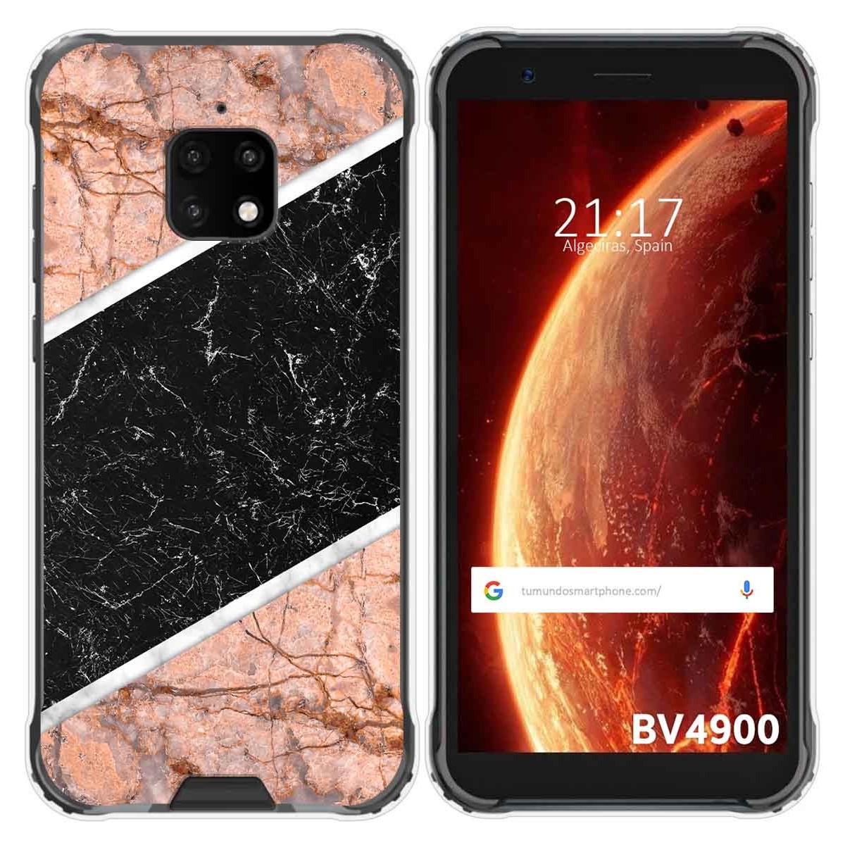 Funda Gel Tpu para Blackview BV4900 / BV4900 Pro diseño Mármol 07 Dibujos