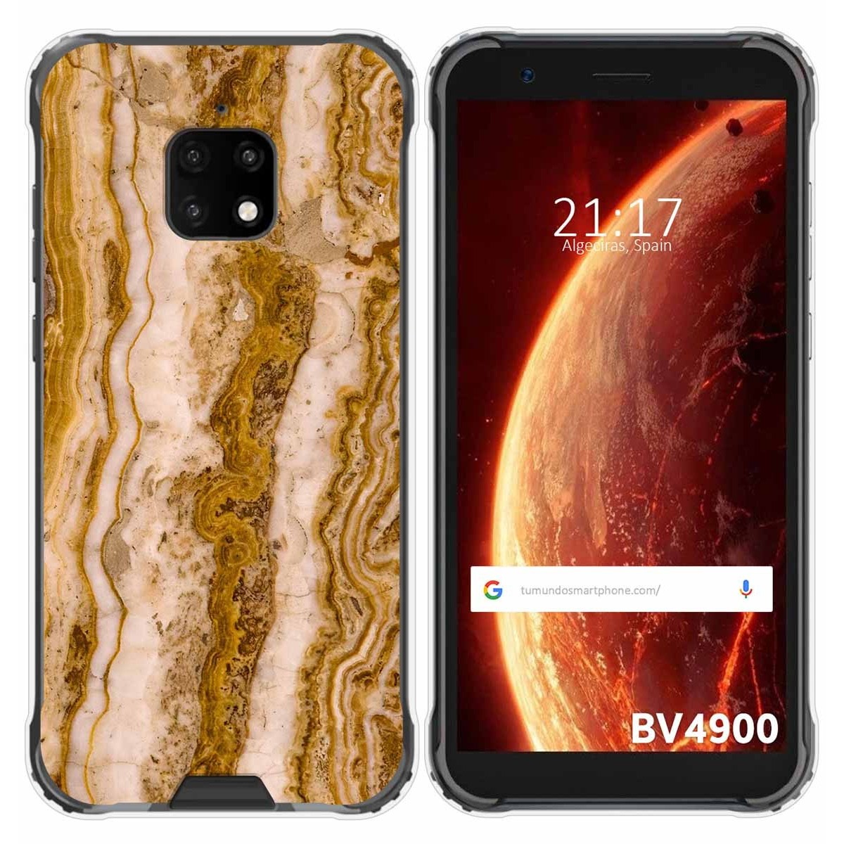 Funda Gel Tpu para Blackview BV4900 / BV4900 Pro diseño Mármol 10 Dibujos