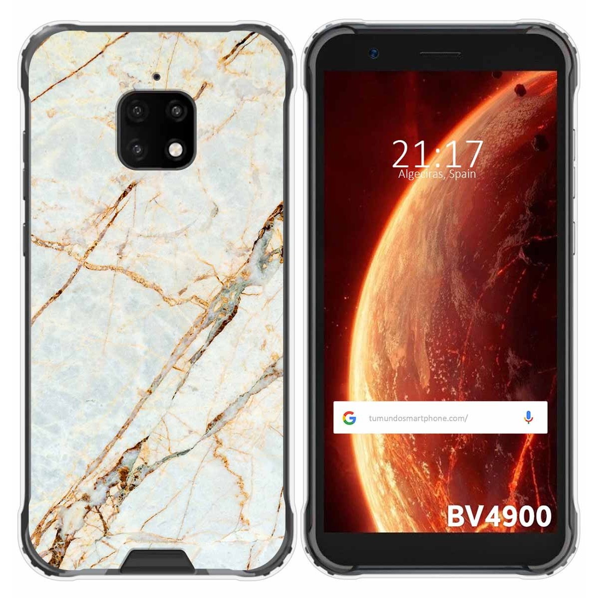 Funda Gel Tpu para Blackview BV4900 / BV4900 Pro diseño Mármol 13 Dibujos