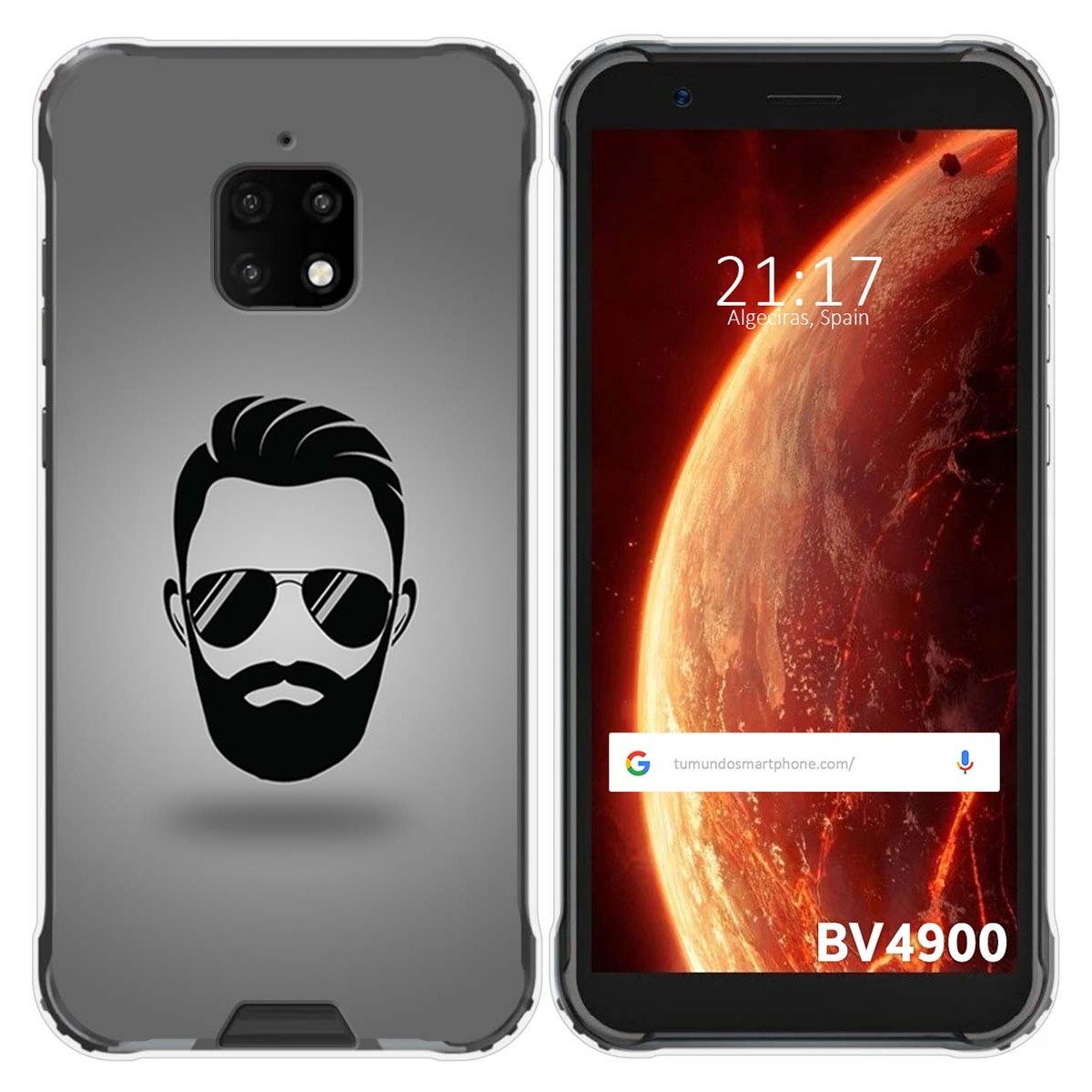 Funda Gel Tpu para Blackview BV4900 / BV4900 Pro diseño Barba Dibujos