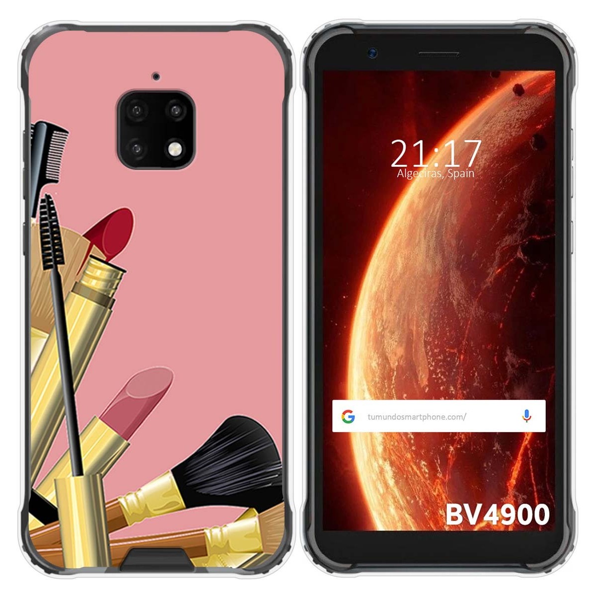 Funda Gel Tpu para Blackview BV4900 / BV4900 Pro diseño Brochas Dibujos