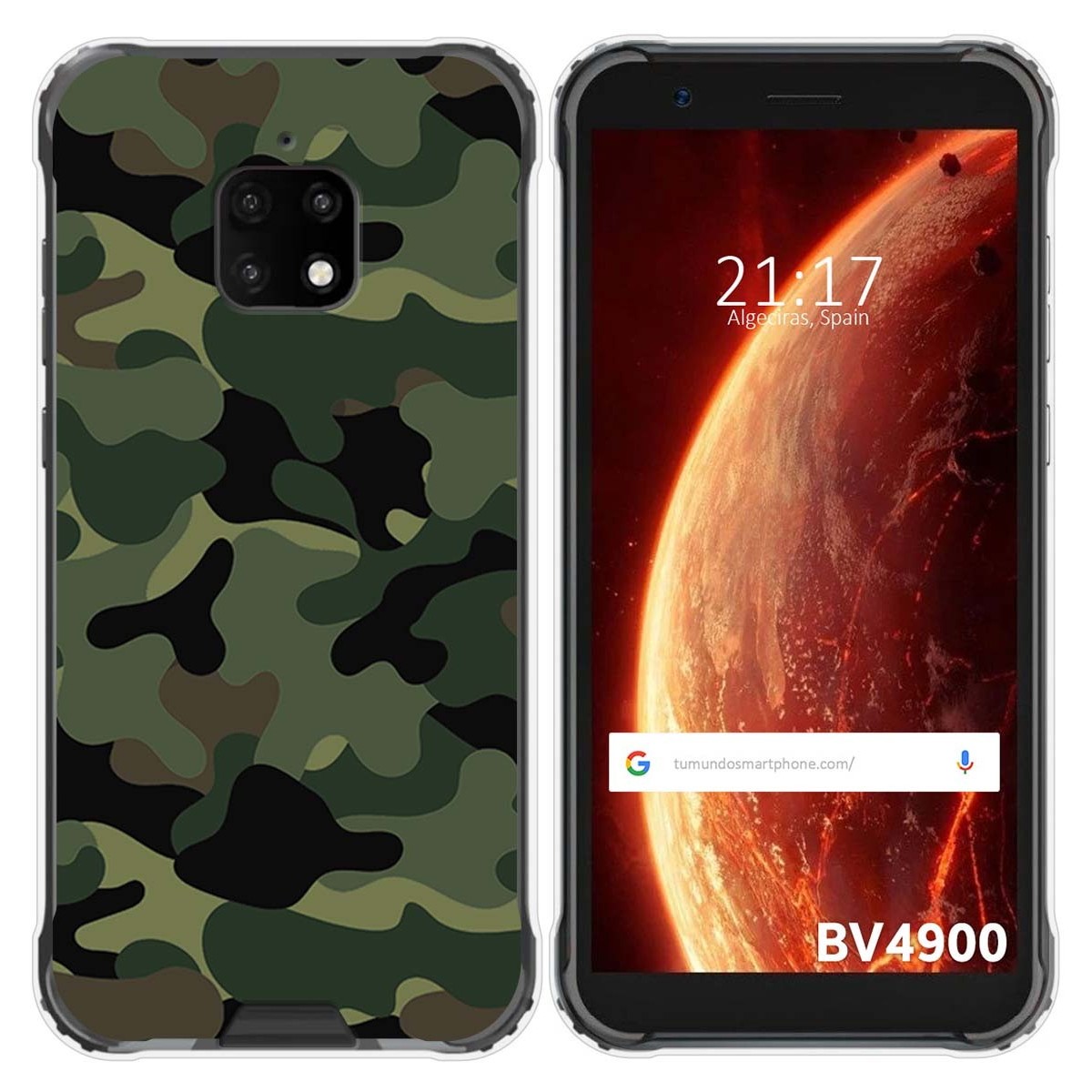 Funda Gel Tpu para Blackview BV4900 / BV4900 Pro diseño Camuflaje Dibujos