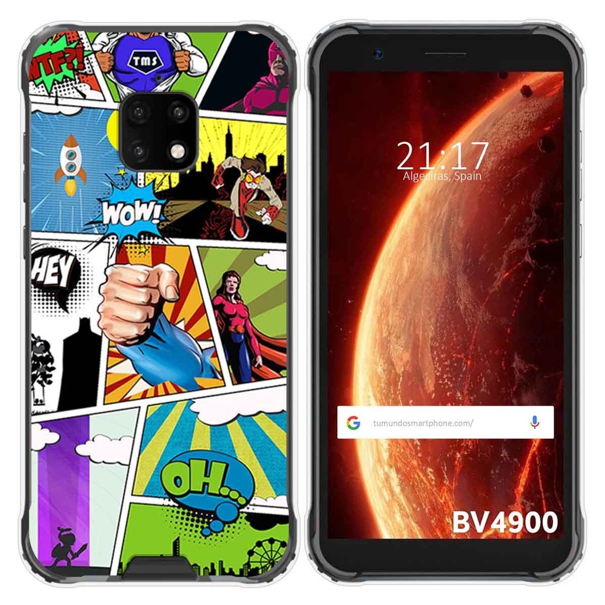 Funda Gel Tpu para Blackview BV4900 / BV4900 Pro diseño Comic Dibujos