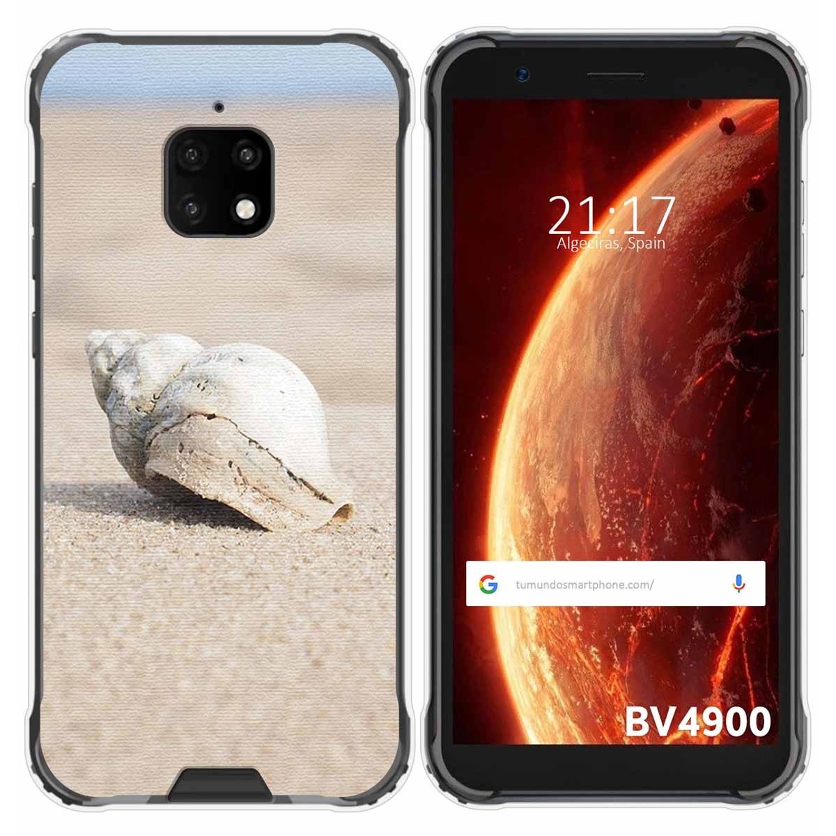 Funda Gel Tpu para Blackview BV4900 / BV4900 Pro diseño Concha Dibujos
