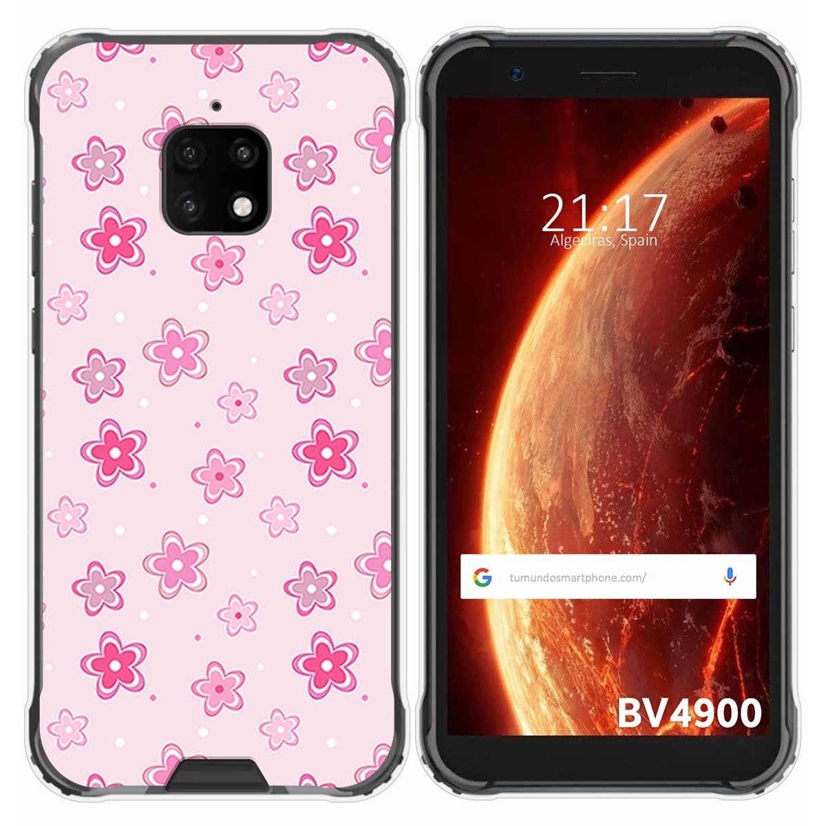 Funda Gel Tpu para Blackview BV4900 / BV4900 Pro diseño Flores Dibujos