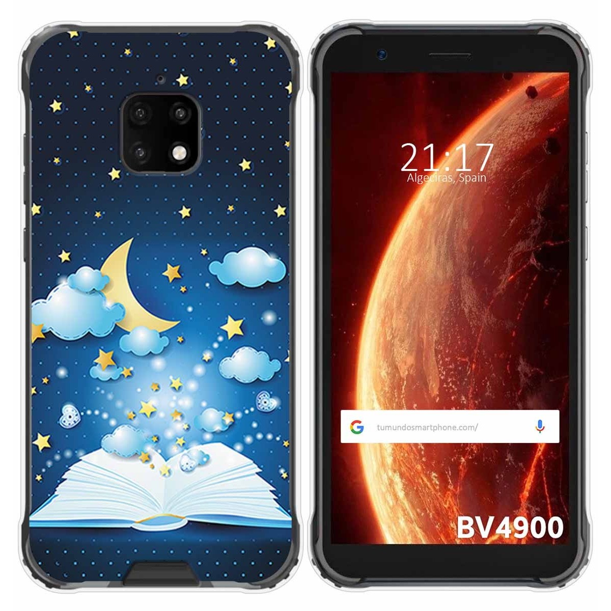 Funda Gel Tpu para Blackview BV4900 / BV4900 Pro diseño Libro Cuentos Dibujos