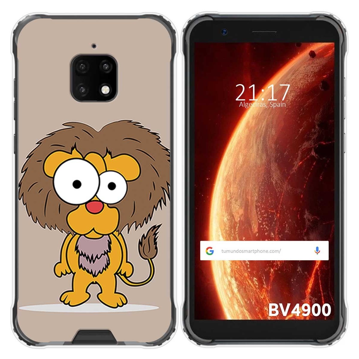 Funda Gel Tpu para Blackview BV4900 / BV4900 Pro diseño Leon Dibujos