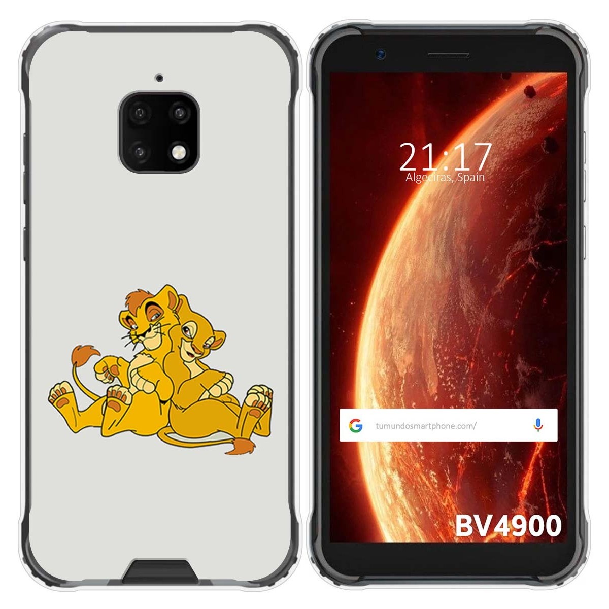 Funda Gel Tpu para Blackview BV4900 / BV4900 Pro diseño Leones Dibujos
