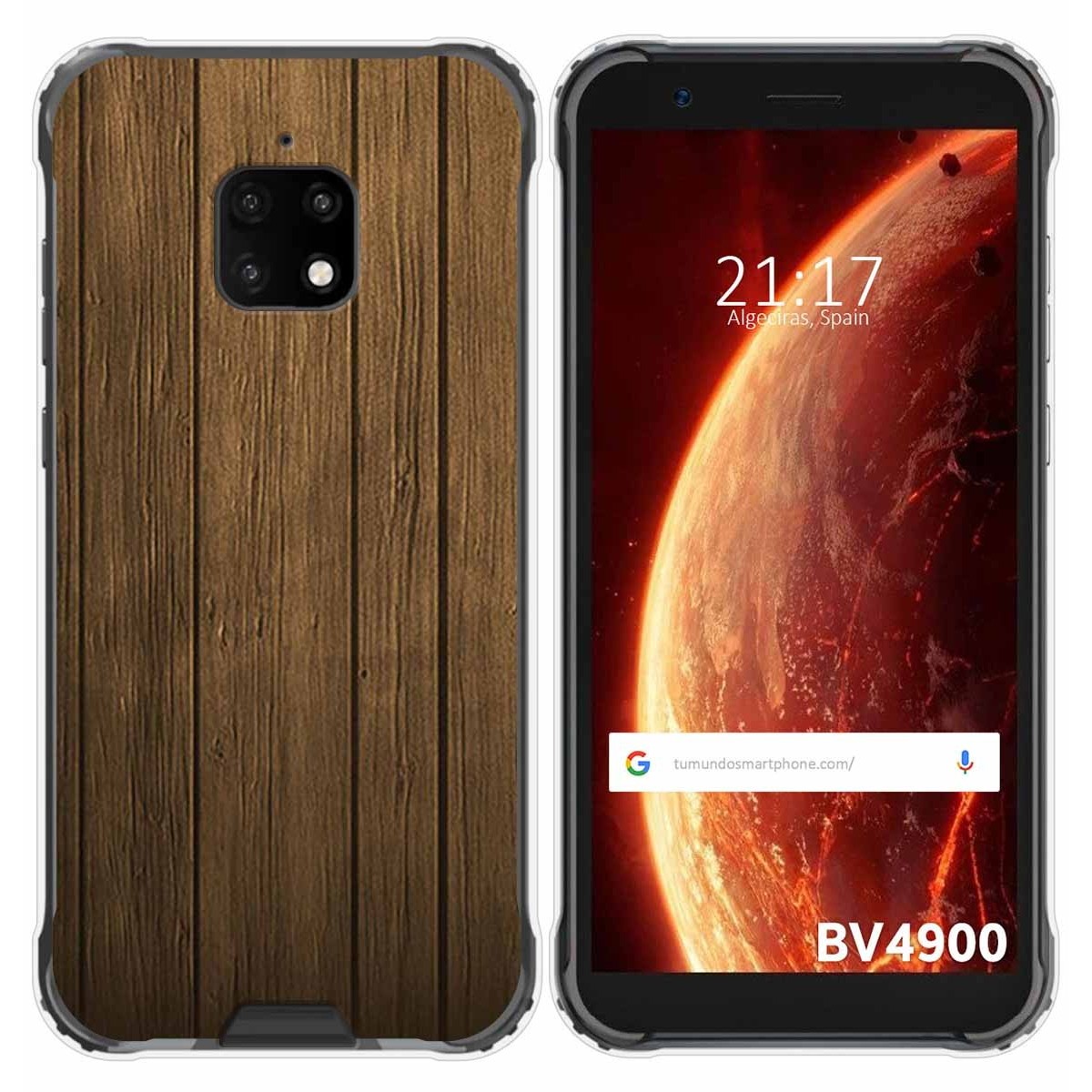 Funda Gel Tpu para Blackview BV4900 / BV4900 Pro diseño Madera Dibujos