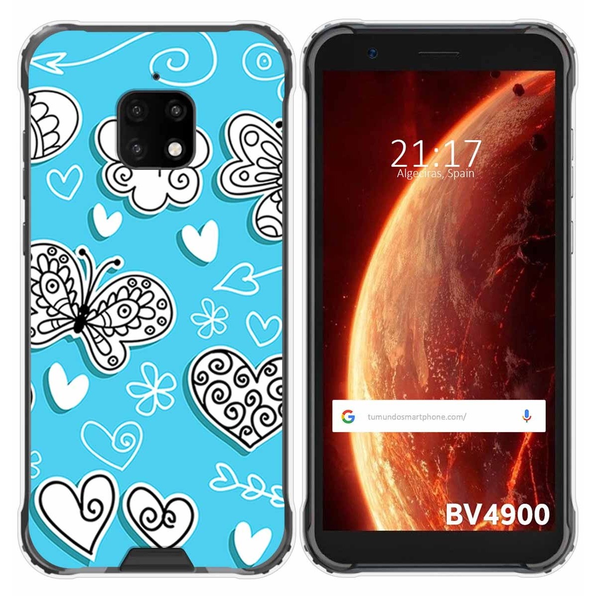 Funda Gel Tpu para Blackview BV4900 / BV4900 Pro diseño Mariposas Dibujos