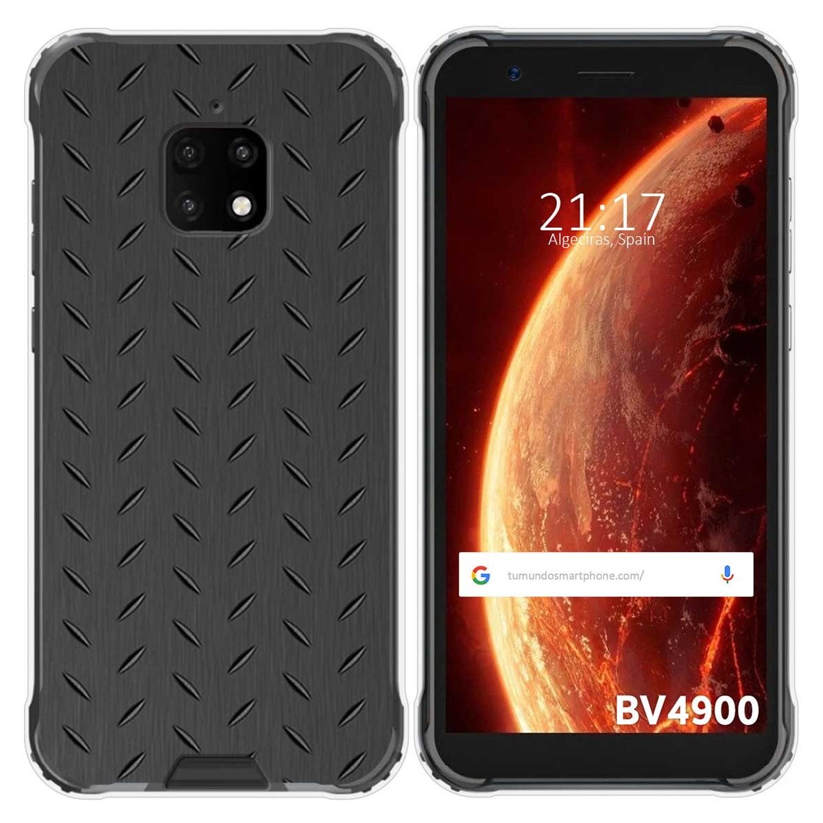 Funda Gel Tpu para Blackview BV4900 / BV4900 Pro diseño Metal Dibujos