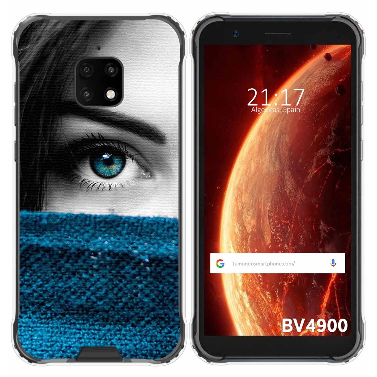 Funda Gel Tpu para Blackview BV4900 / BV4900 Pro diseño Ojo Dibujos