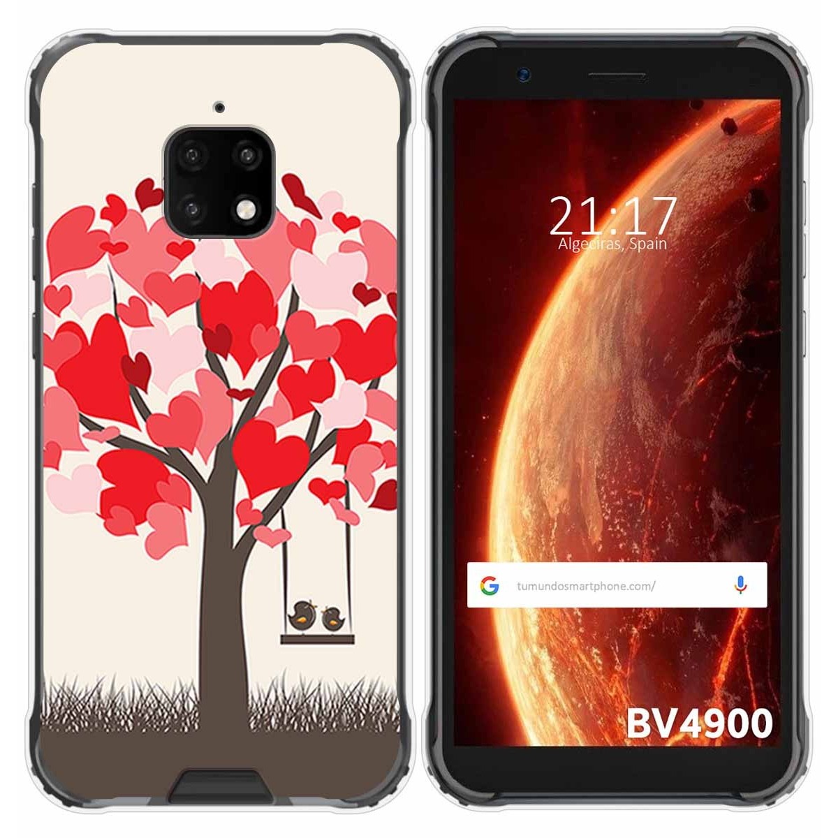 Funda Gel Tpu para Blackview BV4900 / BV4900 Pro diseño Pajaritos Dibujos
