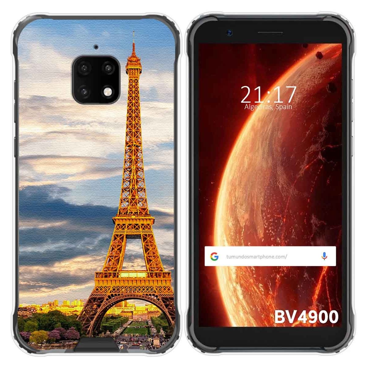 Funda Gel Tpu para Blackview BV4900 / BV4900 Pro diseño Paris Dibujos
