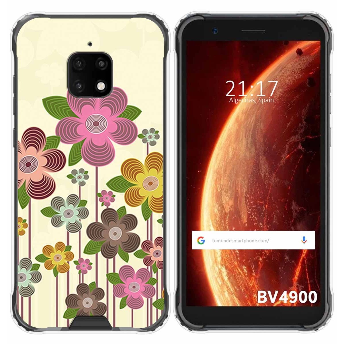 Funda Gel Tpu para Blackview BV4900 / BV4900 Pro diseño Primavera En Flor Dibujos