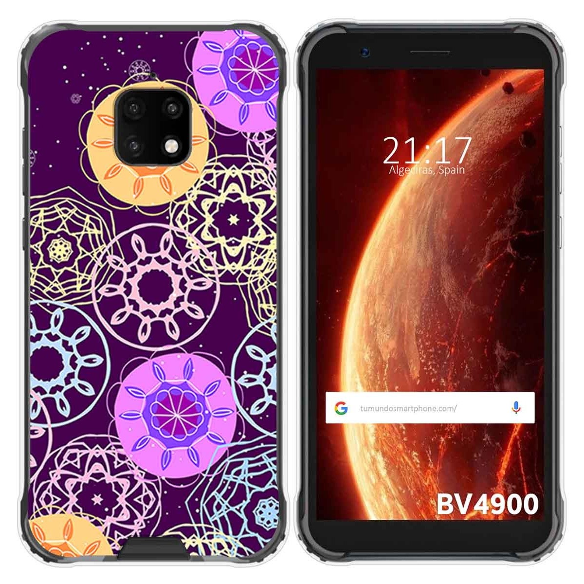 Funda Gel Tpu para Blackview BV4900 / BV4900 Pro diseño Radial Dibujos