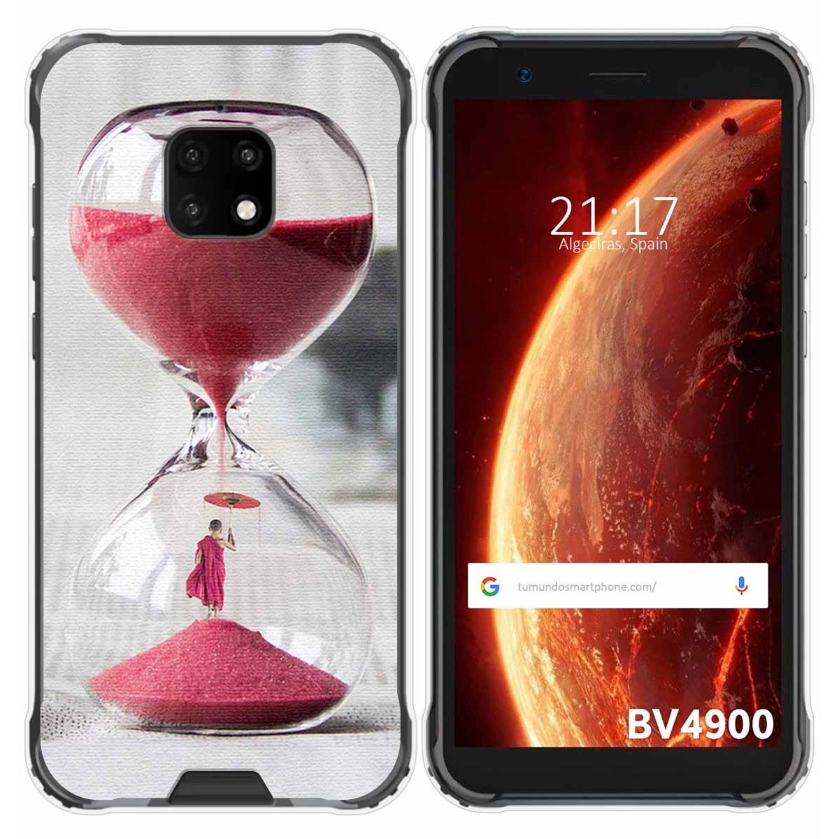 Funda Gel Tpu para Blackview BV4900 / BV4900 Pro diseño Reloj Dibujos