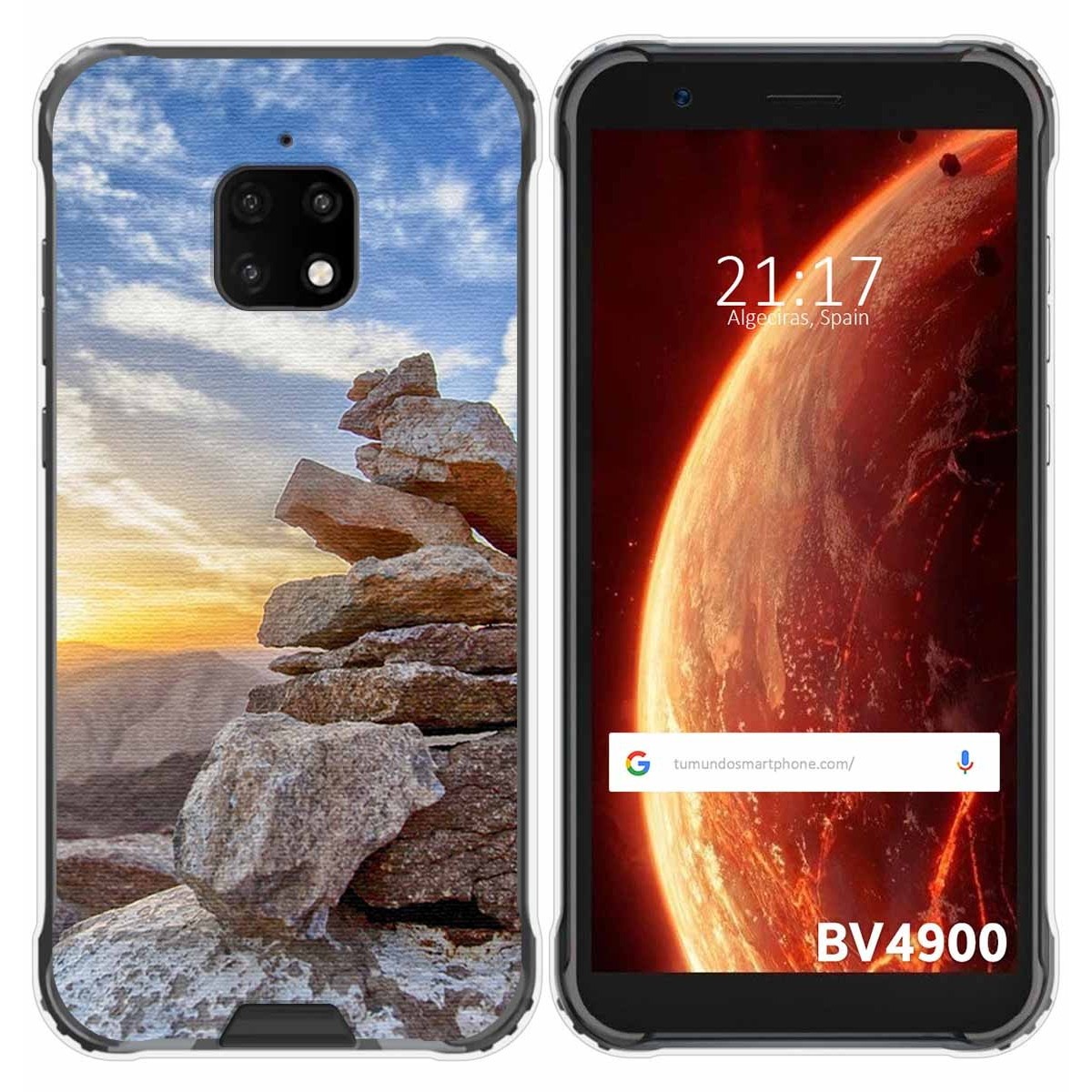 Funda Gel Tpu para Blackview BV4900 / BV4900 Pro diseño Sunset Dibujos
