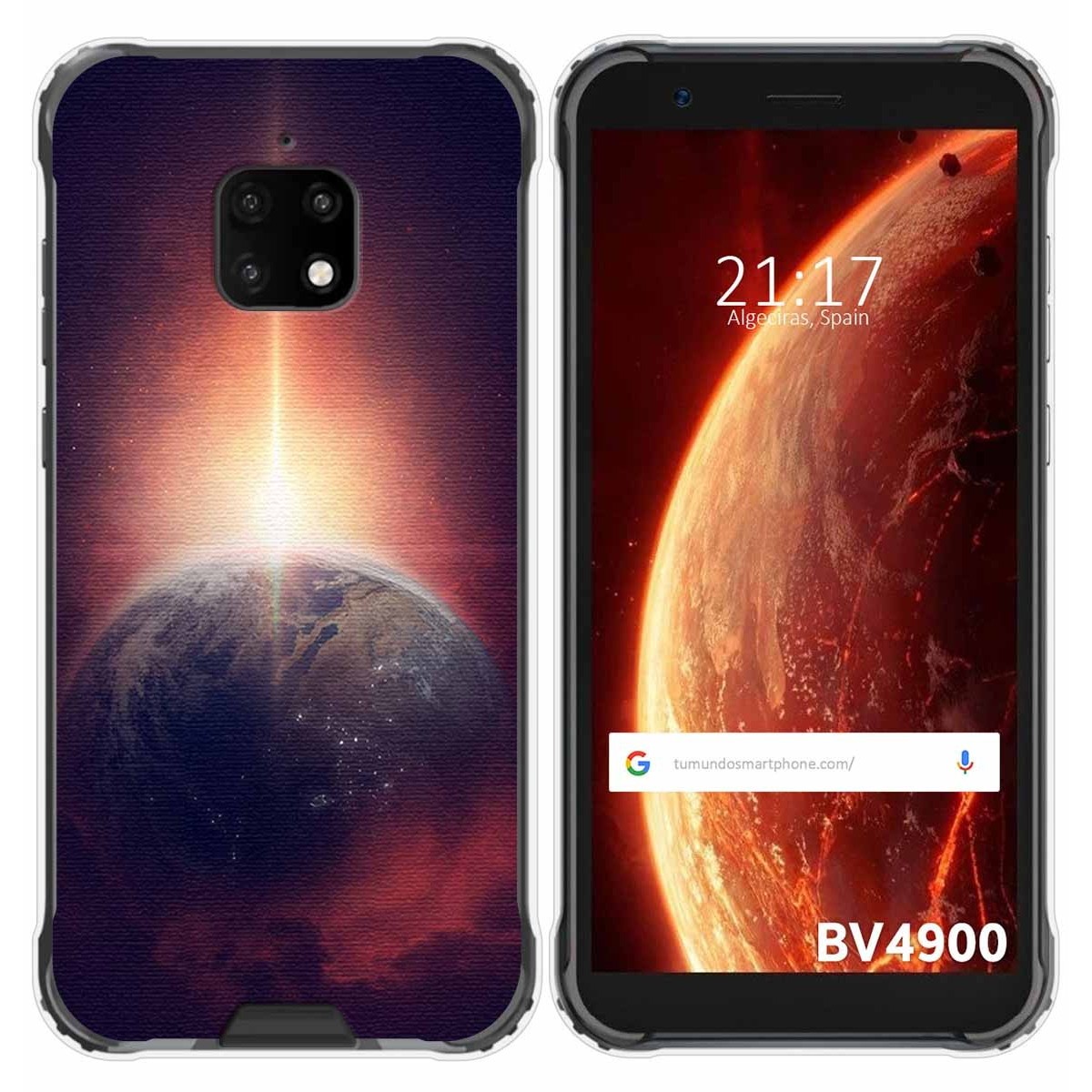 Funda Gel Tpu para Blackview BV4900 / BV4900 Pro diseño Tierra Dibujos
