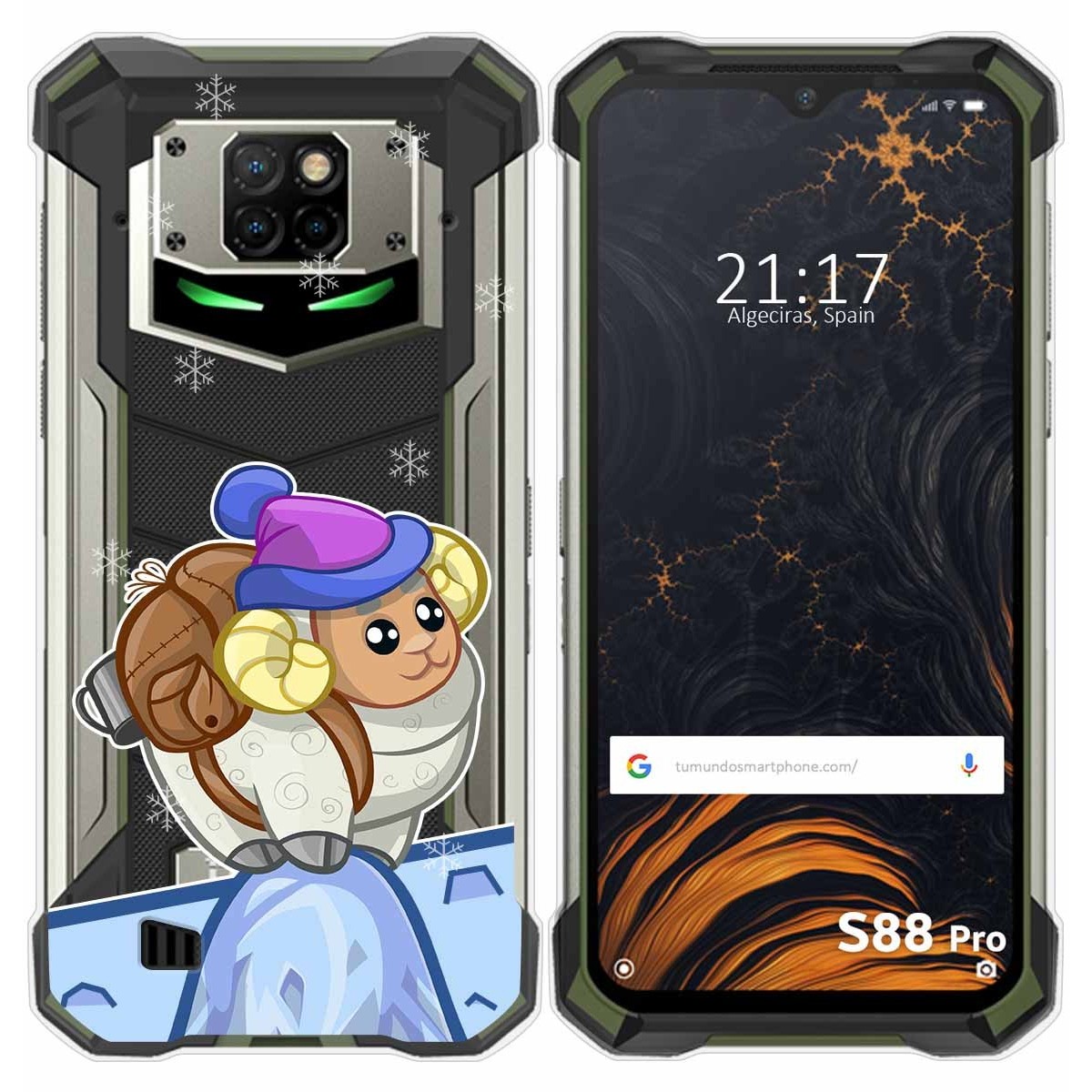 Funda Gel Transparente para Doogee S88 diseño Cabra Dibujos
