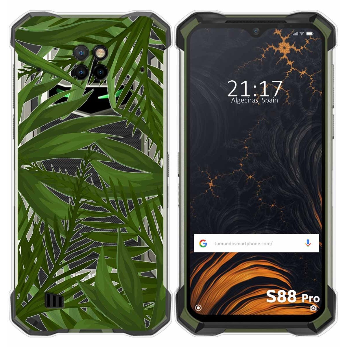 Funda Gel Transparente para Doogee S88 diseño Jungla Dibujos