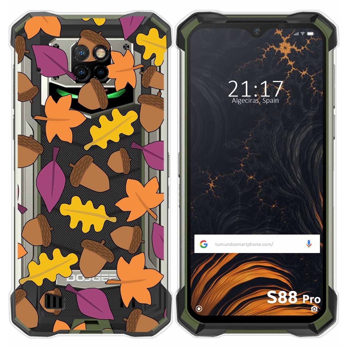 Funda Gel Transparente para Doogee S88 diseño Otoño Dibujos