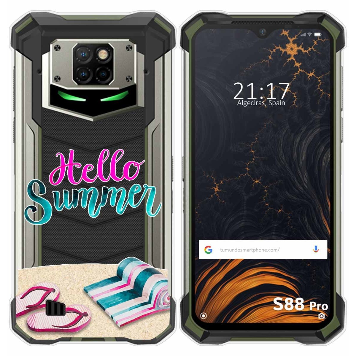 Funda Gel Transparente para Doogee S88 diseño Summer Dibujos