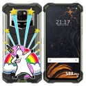 Funda Gel Transparente para Doogee S88 diseño Unicornio Dibujos