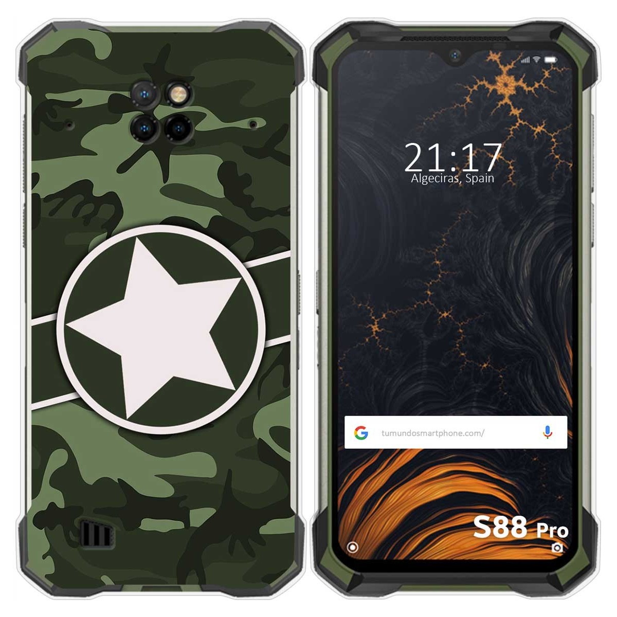 Funda Gel Tpu para Doogee S88 diseño Camuflaje 01 Dibujos