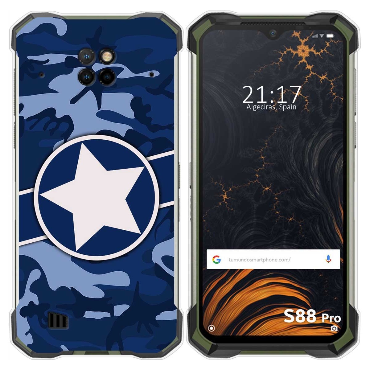 Funda Gel Tpu para Doogee S88 diseño Camuflaje 03 Dibujos