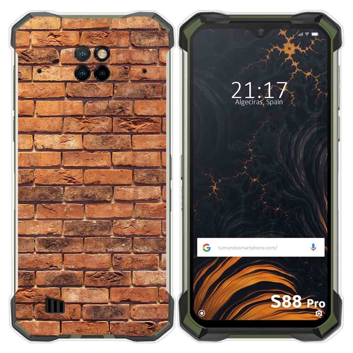 Funda Gel Tpu para Doogee S88 diseño Ladrillo 04 Dibujos